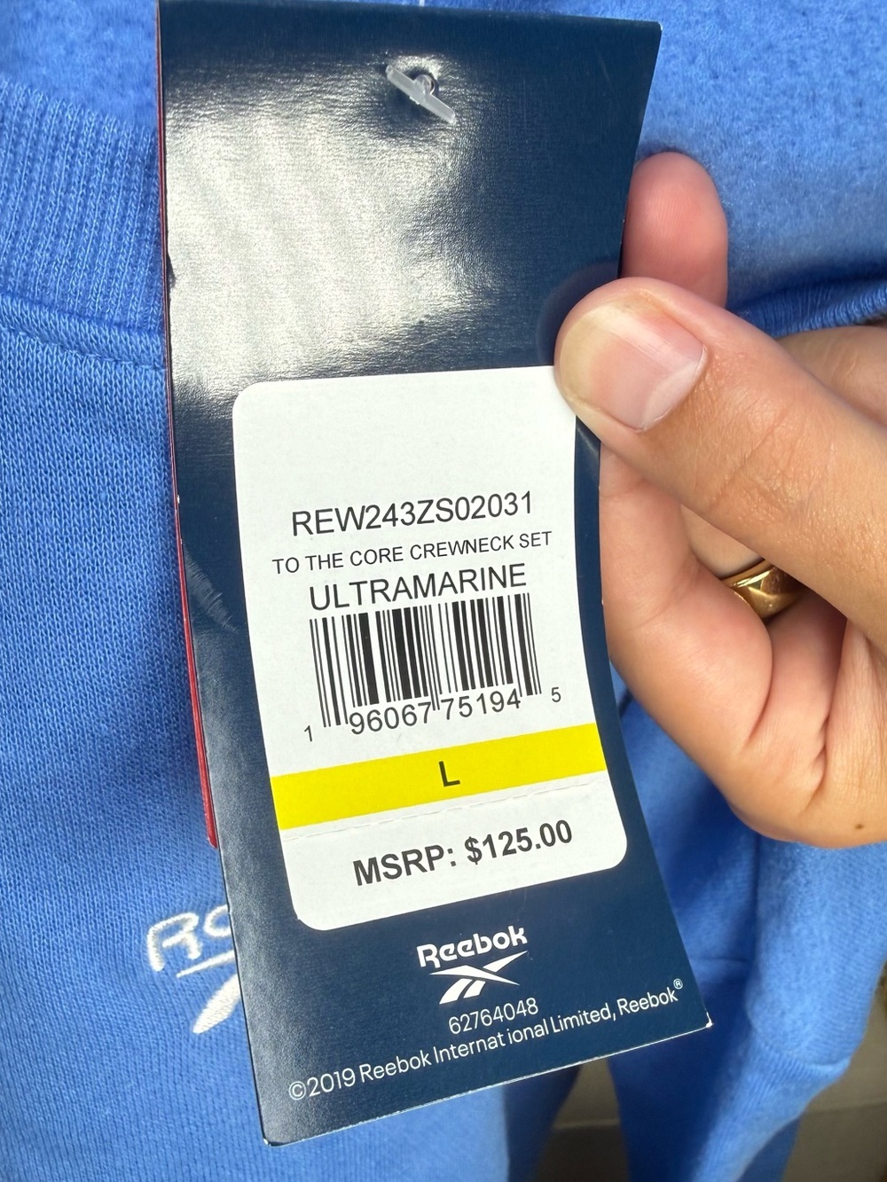 NWT Reebok To The Core Crewneck Size large - Picture 4 of 7